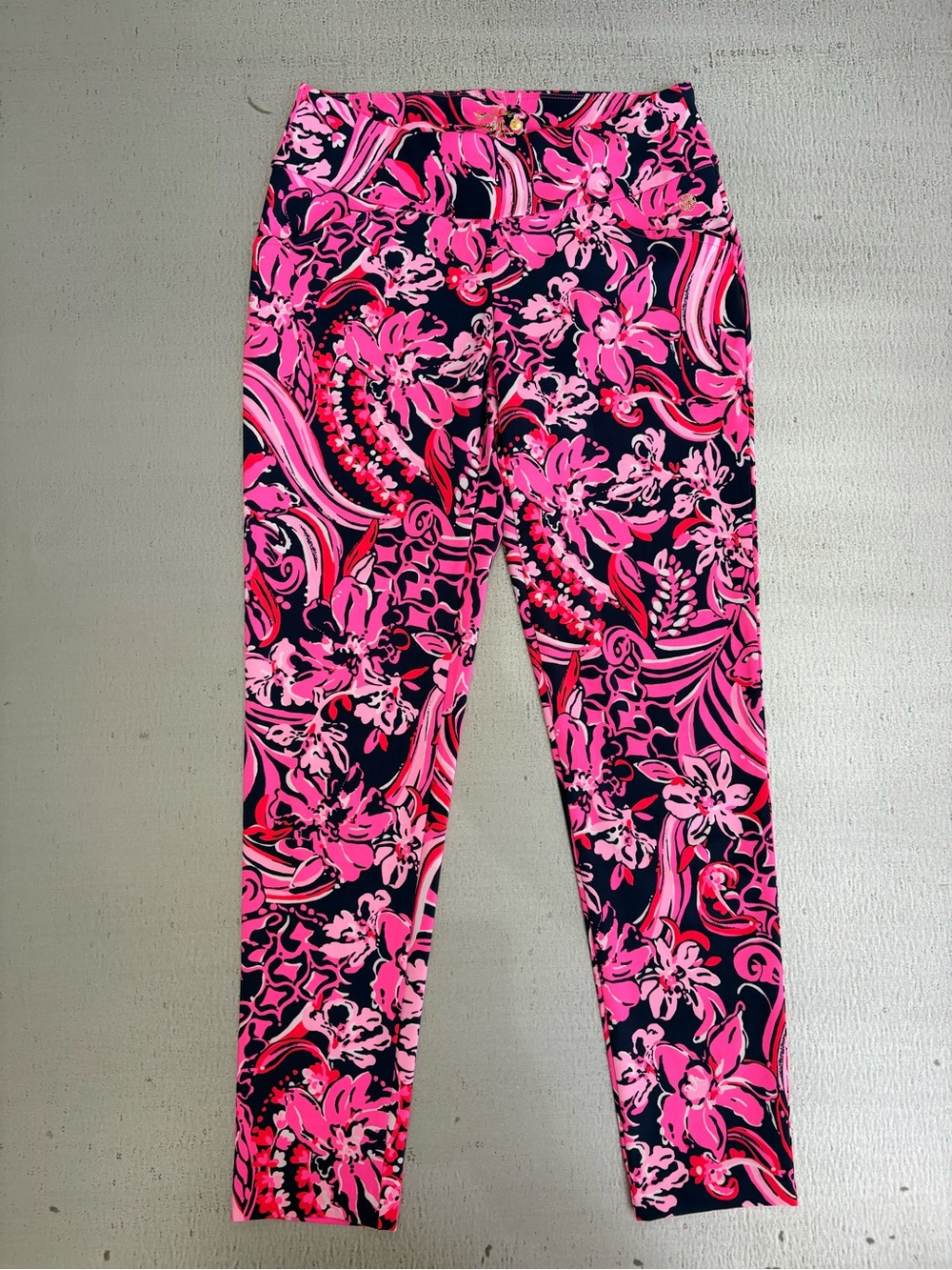 Lilly Pulitzer NWOT Pink & Navy Floral Leggings